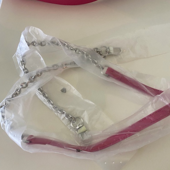 MaxMara Fuchsia Clutch with Silver Accents - Picture 9 of 9